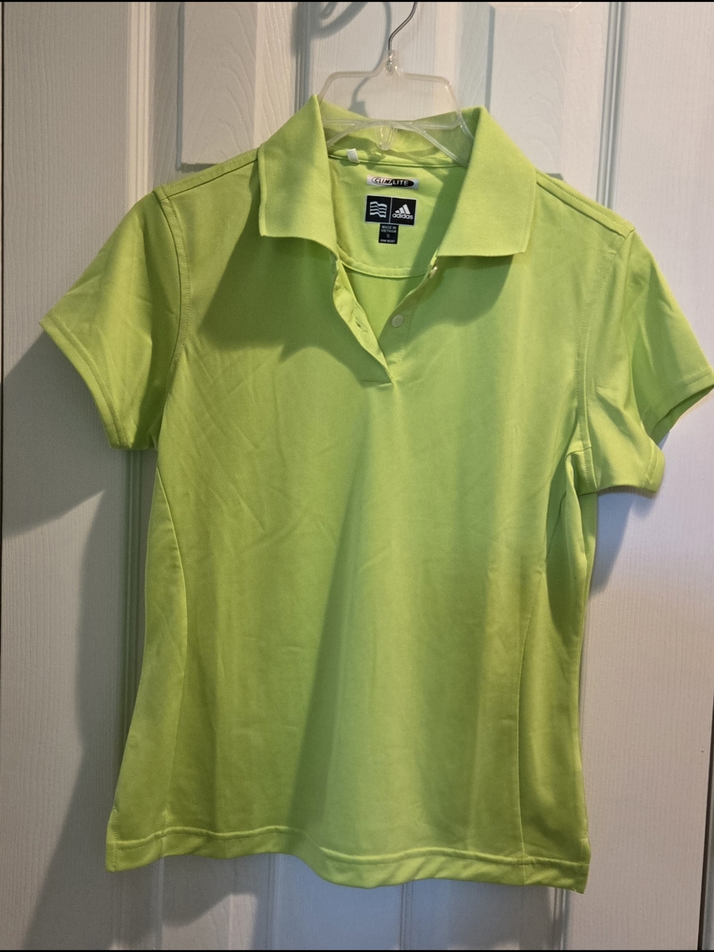 adidas Women’s Bright Citris Green Short-Sleeve Polo Shirt
